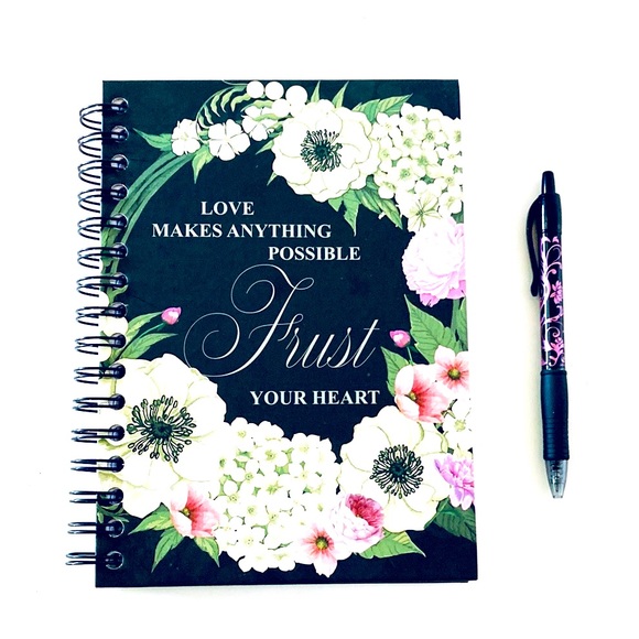 Floral Versed Hardback Spiral Writing Journal - Picture 2 of 5